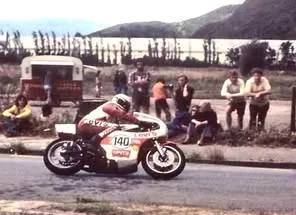 Image Two John Boote gives the Yamaha TZ750 its world debut. (Andrew Lawrence pic).webp